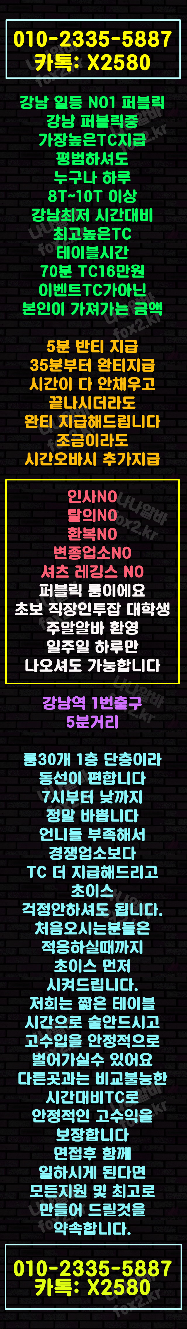 강남 퍼블릭룸알바